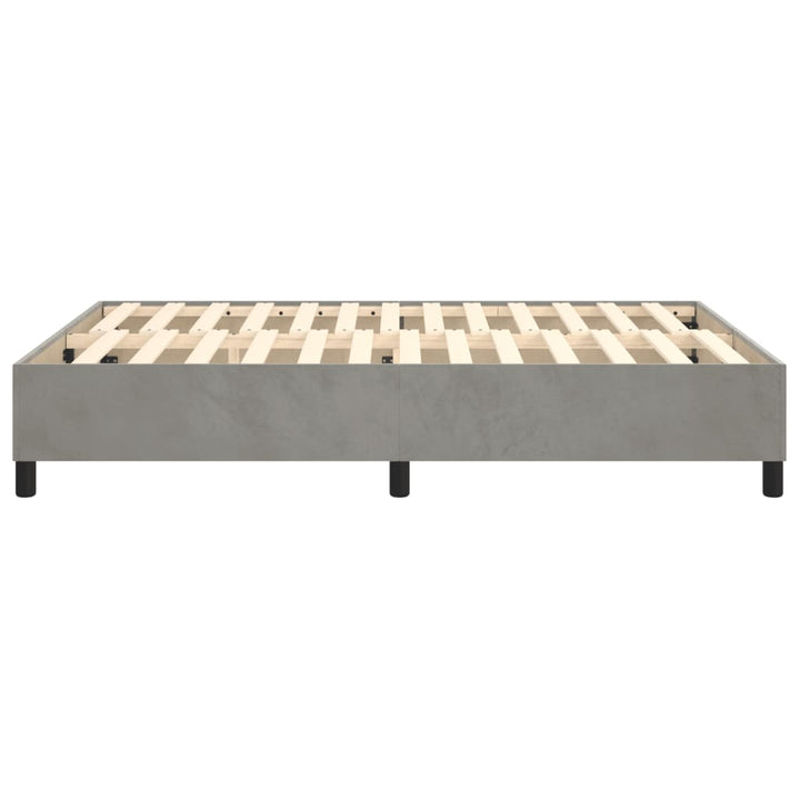 Boxspring sengeramme Lysegrå 140x200 cm Fløjl