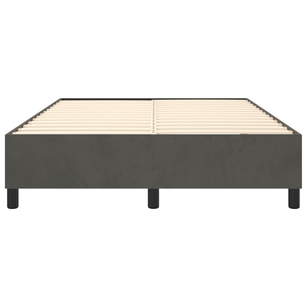Boxspring sengeramme Mørkegrå 140x200 cm Fløjl