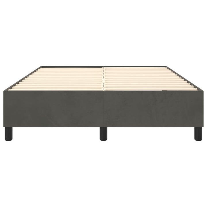 Boxspring sengeramme Mørkegrå 140x200 cm Fløjl