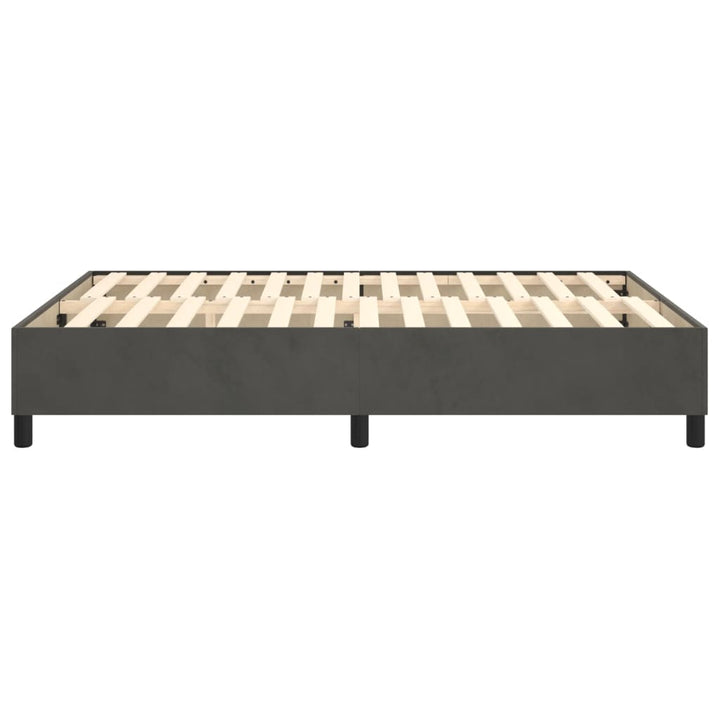 Boxspring sengeramme Mørkegrå 140x200 cm Fløjl