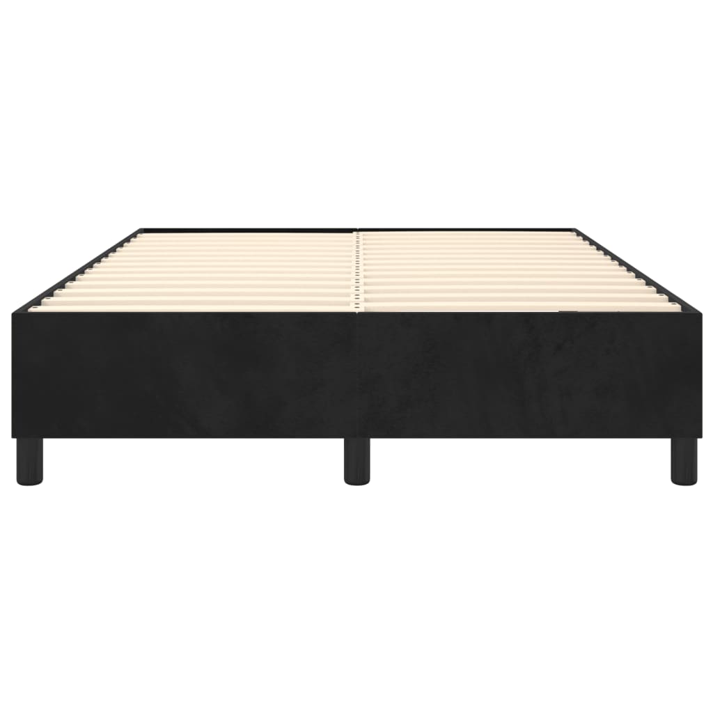 Boxspring sengeramme Sort 140x200 cm Fløjl