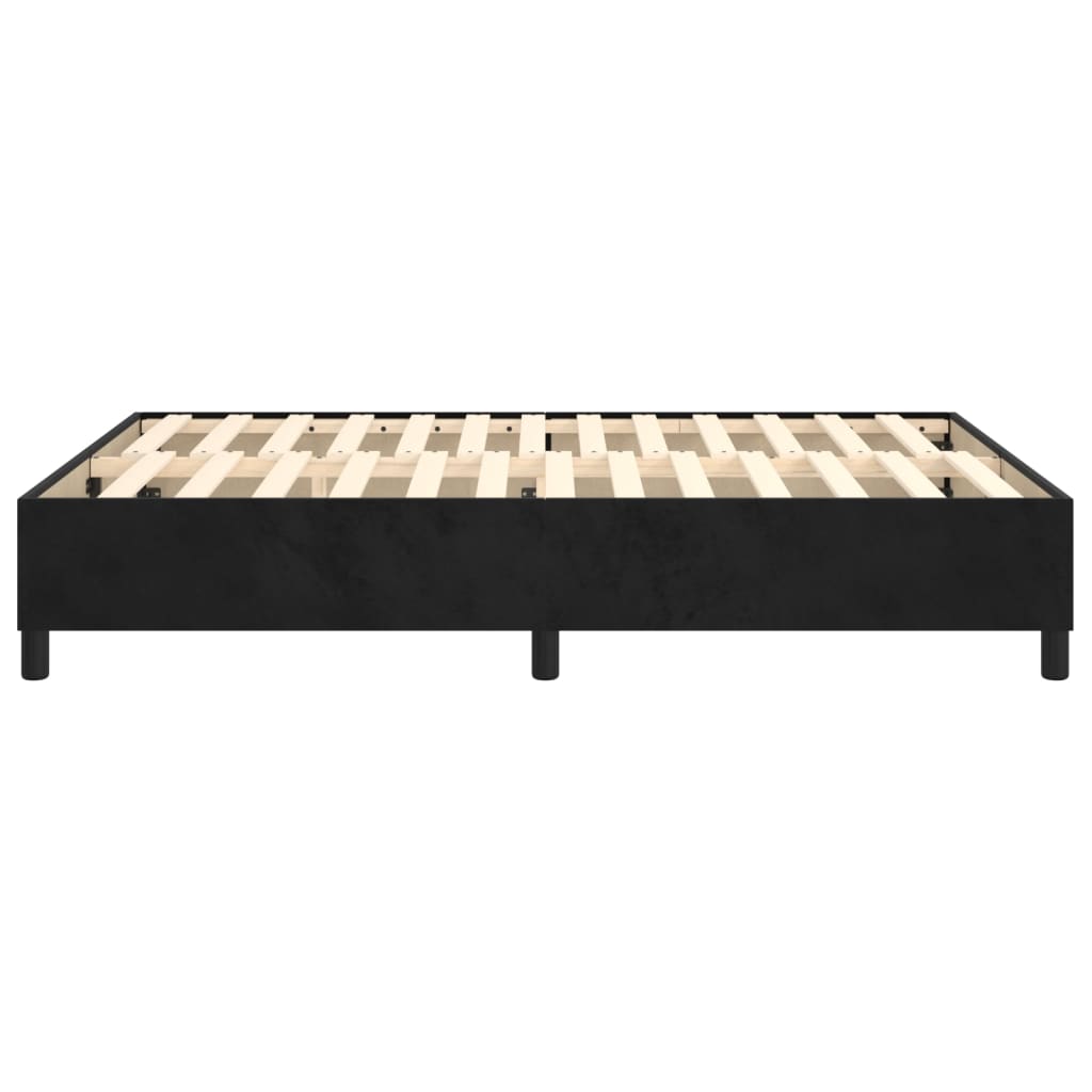 Boxspring sengeramme Sort 140x200 cm Fløjl