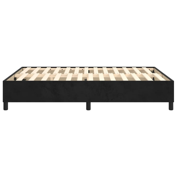 Boxspring sengeramme Sort 140x200 cm Fløjl