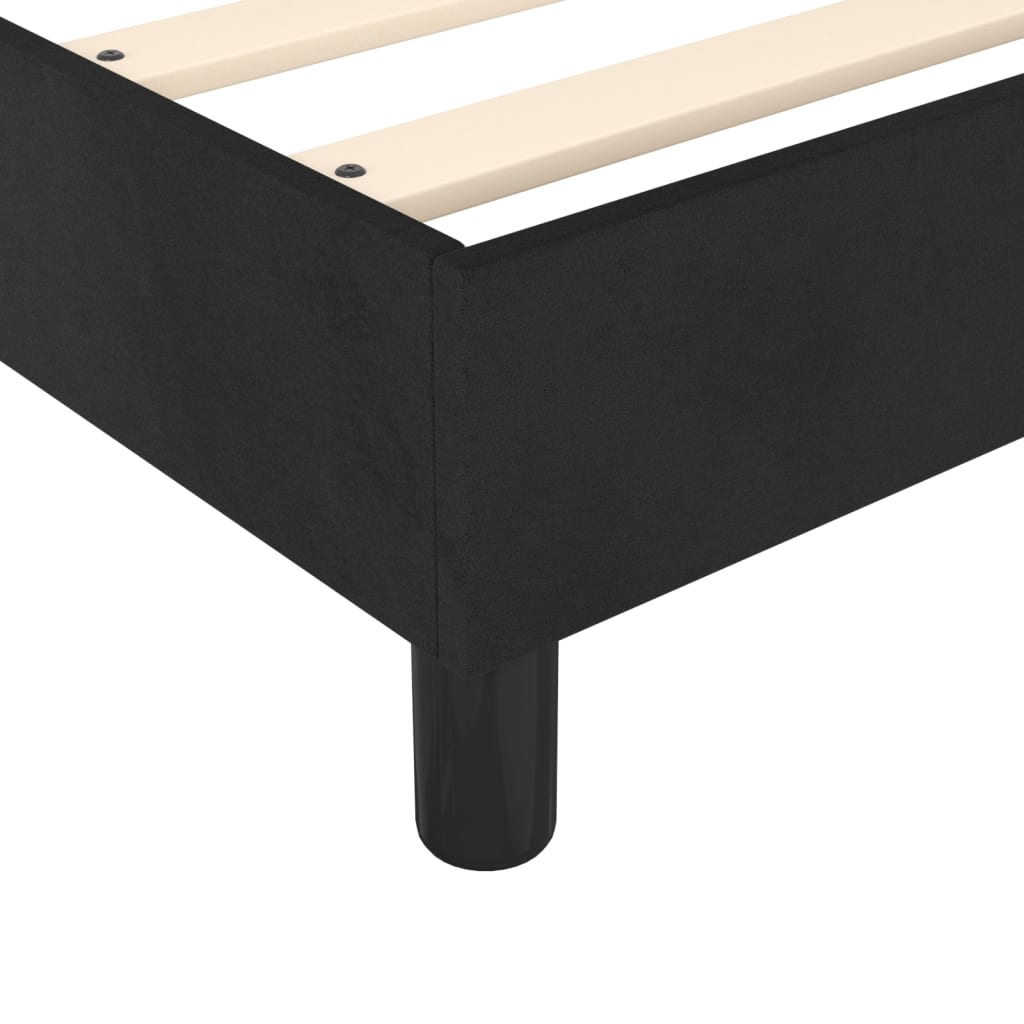 Boxspring sengeramme Sort 140x200 cm Fløjl