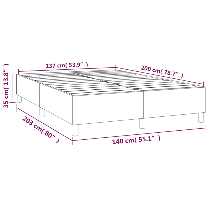 Boxspring sengeramme Sort 140x200 cm Fløjl