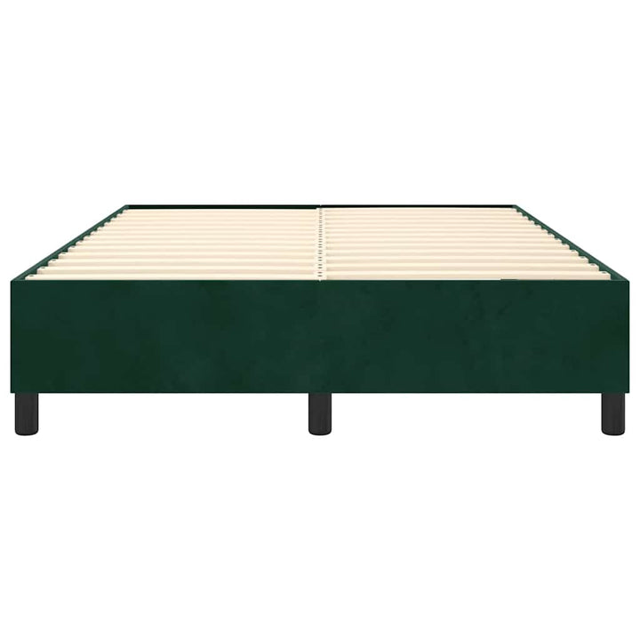 Boxspring sengeramme Mørkegrøn 140x200 cm Fløjl