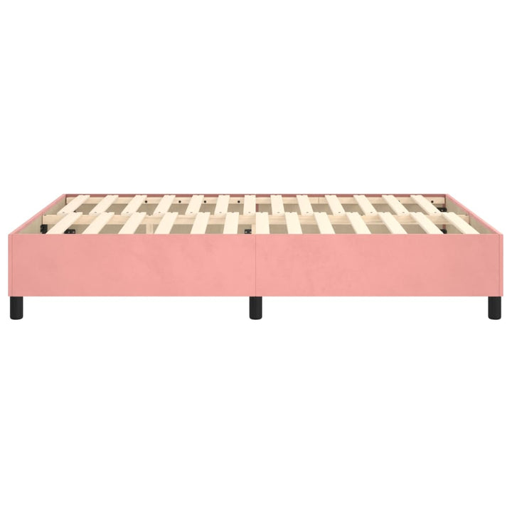 Boxspring sengeramme 140x200 cm fløjl pink
