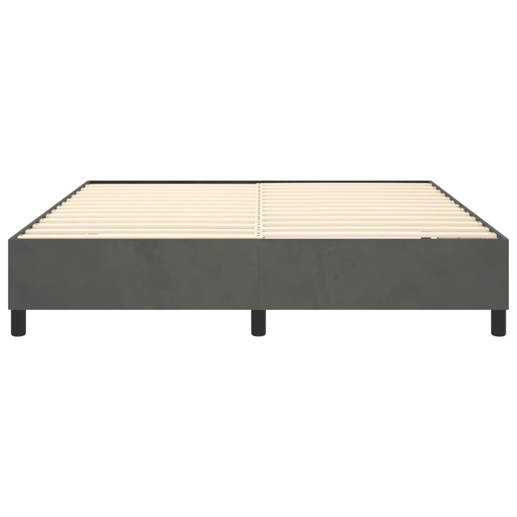 Boxspring sengeramme Mørkegrå 160x200 cm Fløjl