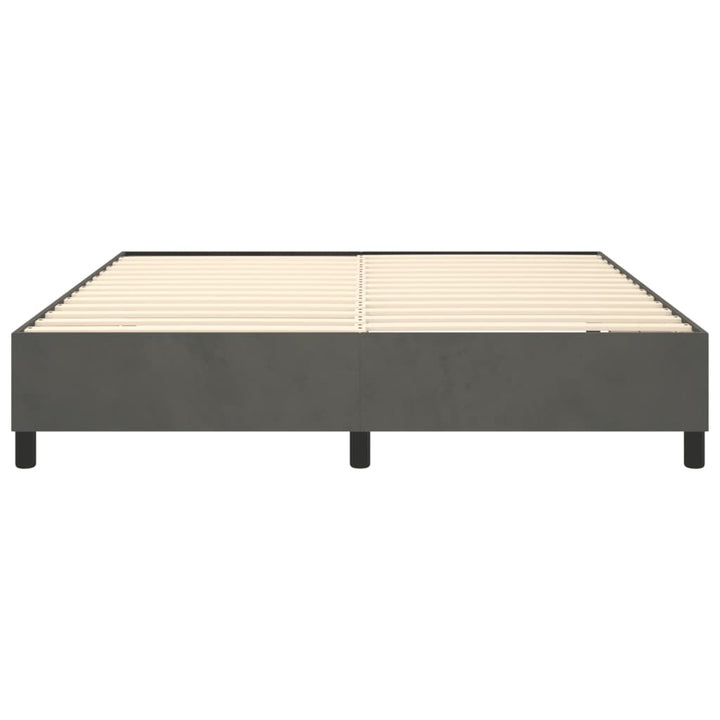 Boxspring sengeramme Mørkegrå 160x200 cm Fløjl