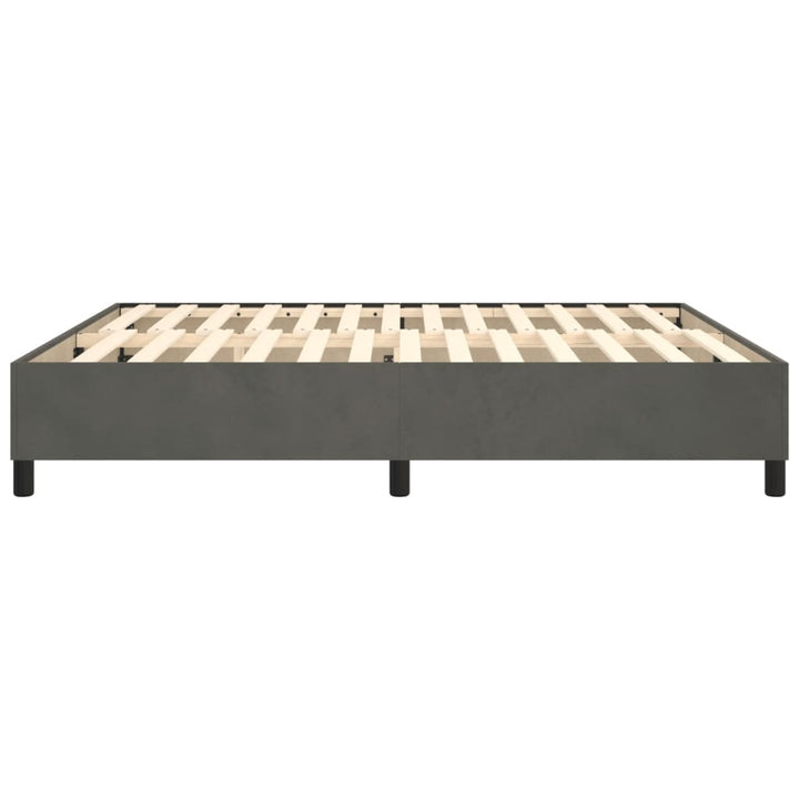 Boxspring sengeramme Mørkegrå 160x200 cm Fløjl