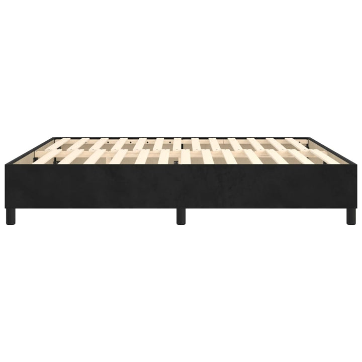 Boxspring sengeramme Sort 160x200 cm Fløjl