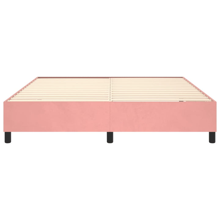 Boxspring sengeramme 160x200 cm fløjl pink