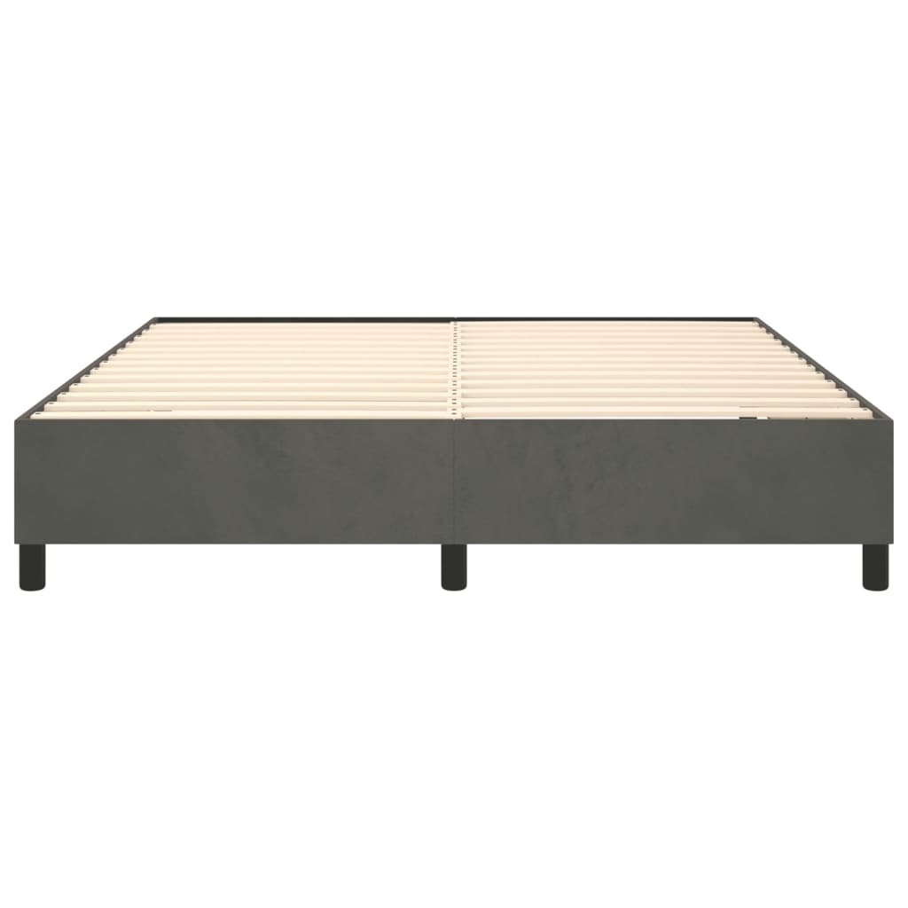 Boxspring sengeramme Mørkegrå 180x200 cm Fløjl