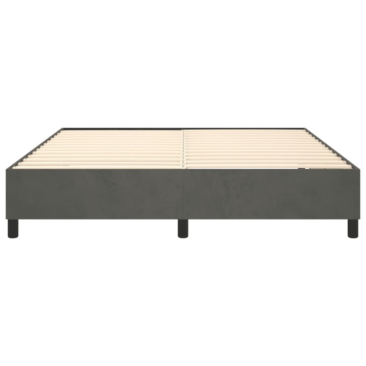 Boxspring sengeramme Mørkegrå 180x200 cm Fløjl
