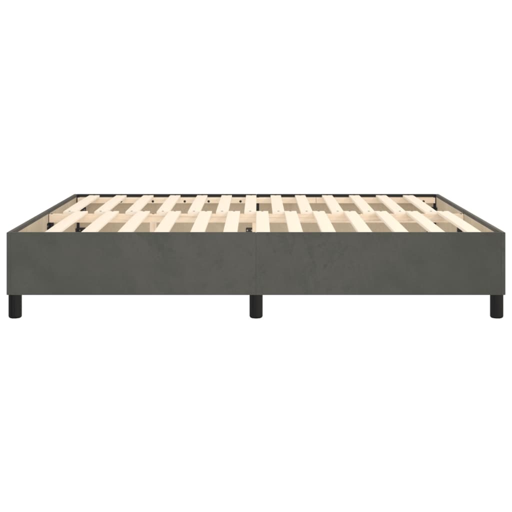 Boxspring sengeramme Mørkegrå 180x200 cm Fløjl