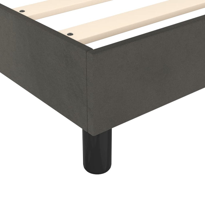 Boxspring sengeramme Mørkegrå 180x200 cm Fløjl