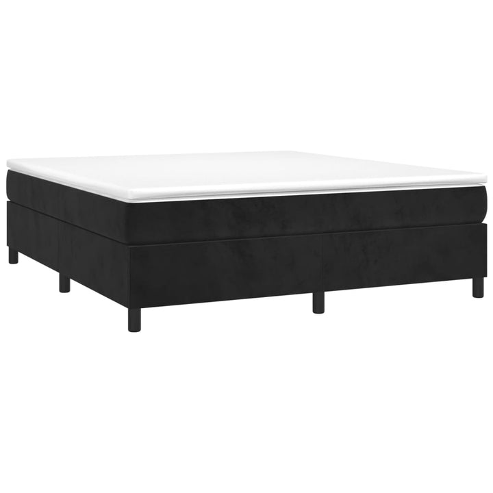Boxspring sengeramme Sort 180x200 cm Fløjl