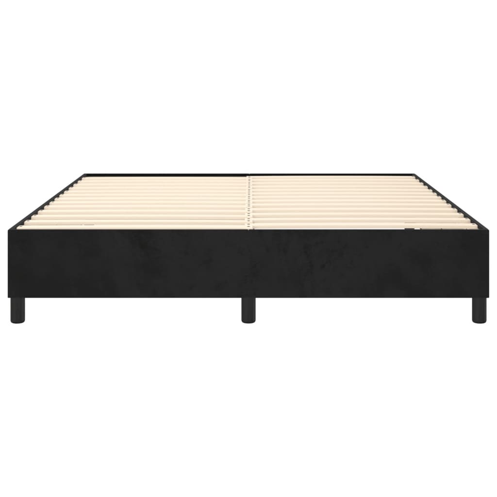 Boxspring sengeramme Sort 180x200 cm Fløjl