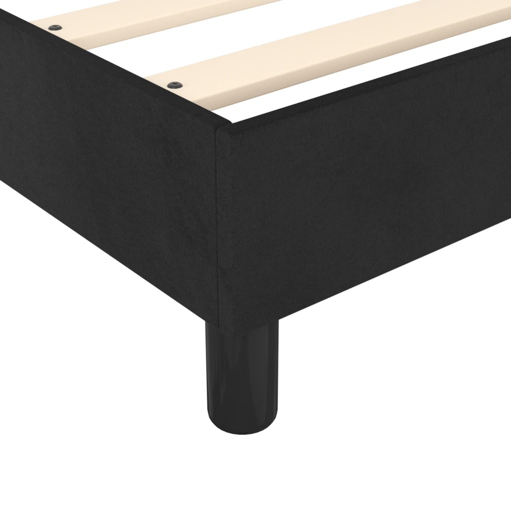 Boxspring sengeramme Sort 180x200 cm Fløjl