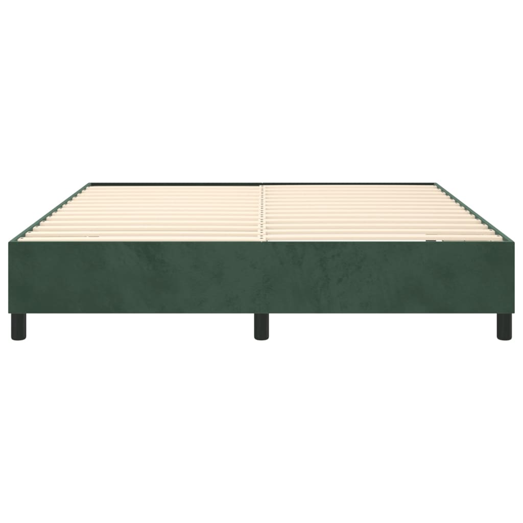 Boxspring sengeramme Mørkegrøn 180x200 cm Fløjl