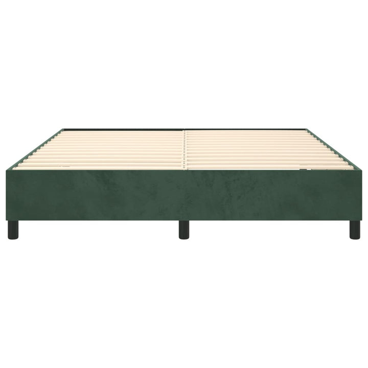 Boxspring sengeramme Mørkegrøn 180x200 cm Fløjl
