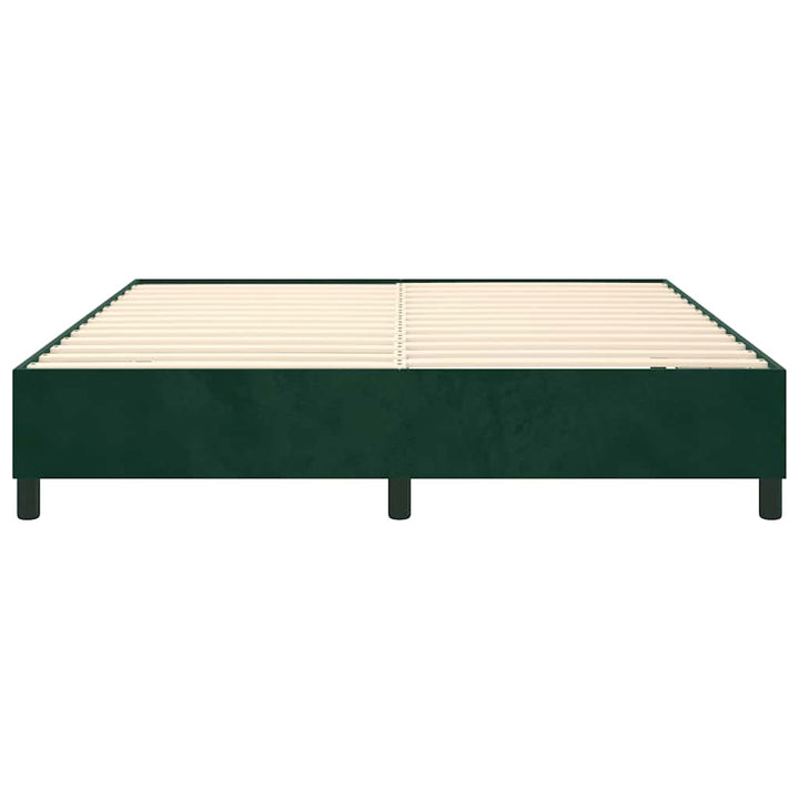 Boxspring sengeramme Mørkegrøn 180x200 cm Fløjl
