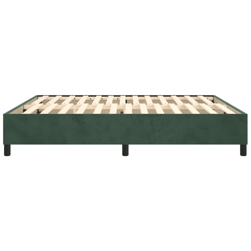Boxspring sengeramme Mørkegrøn 180x200 cm Fløjl