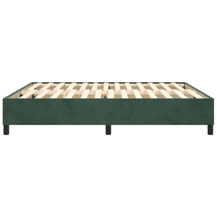 Boxspring sengeramme Mørkegrøn 180x200 cm Fløjl