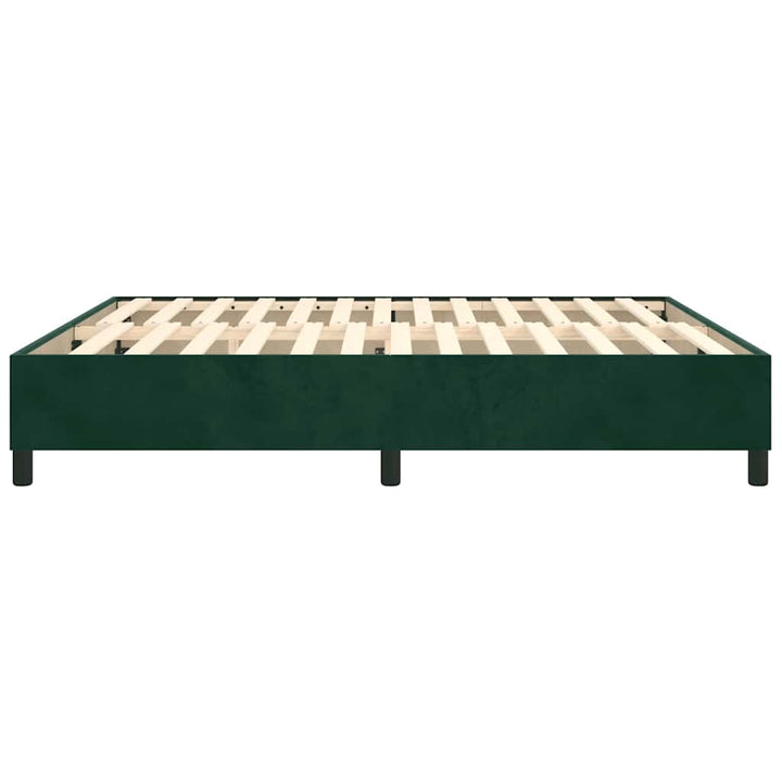 Boxspring sengeramme Mørkegrøn 180x200 cm Fløjl
