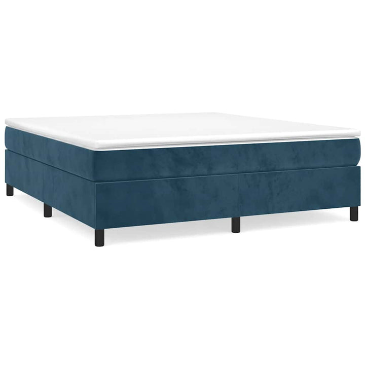 Boxspring sengeramme Mørkeblå 180x200 cm Fløjl