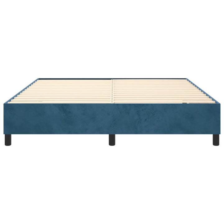 Boxspring sengeramme Mørkeblå 180x200 cm Fløjl