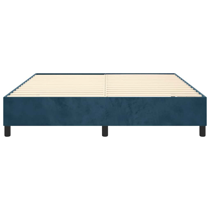 Boxspring sengeramme Mørkeblå 180x200 cm Fløjl