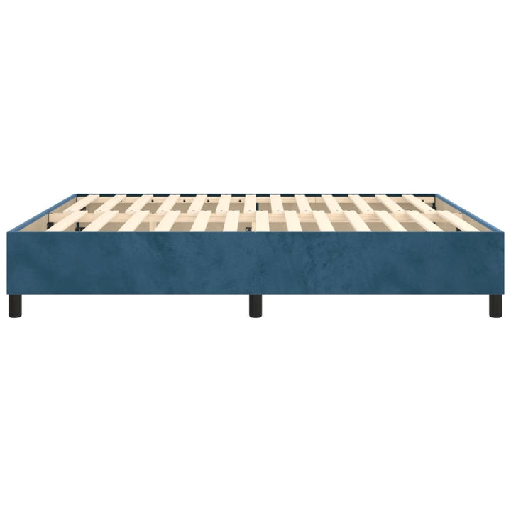 Boxspring sengeramme Mørkeblå 180x200 cm Fløjl