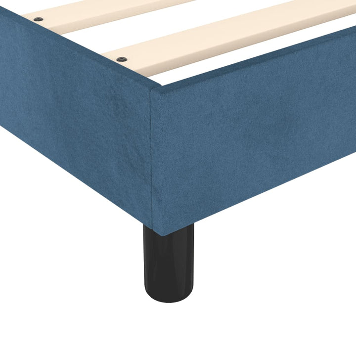 Boxspring sengeramme Mørkeblå 180x200 cm Fløjl