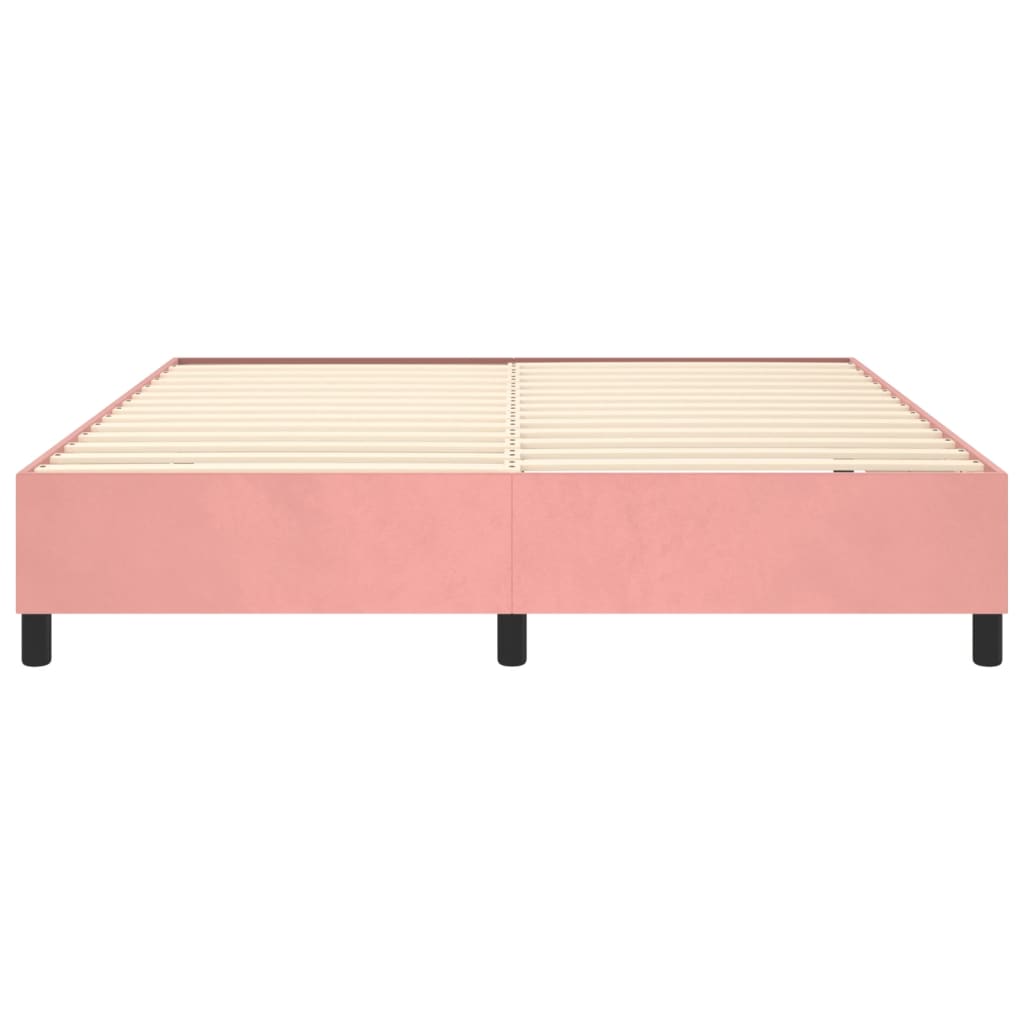 Boxspring sengeramme 180x200 cm fløjl pink