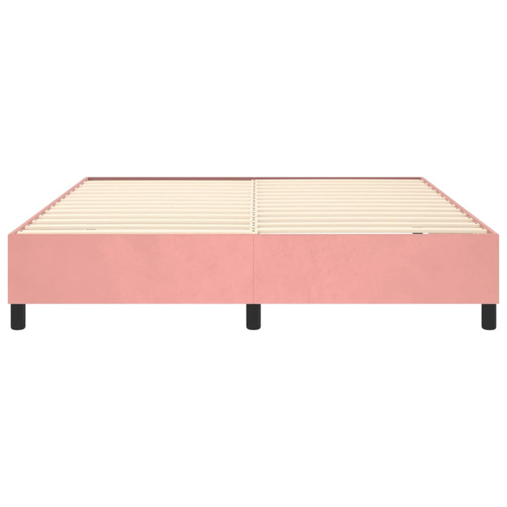 Boxspring sengeramme 180x200 cm fløjl pink