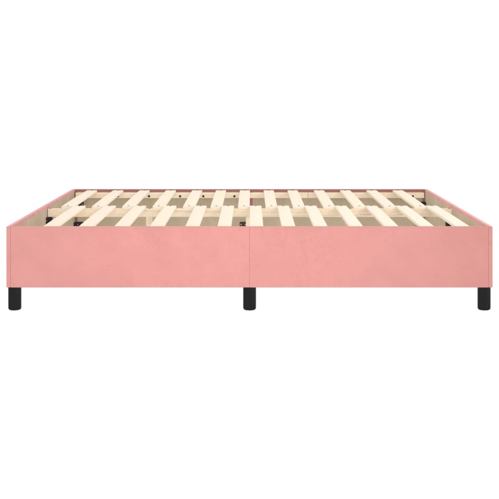 Boxspring sengeramme 180x200 cm fløjl pink