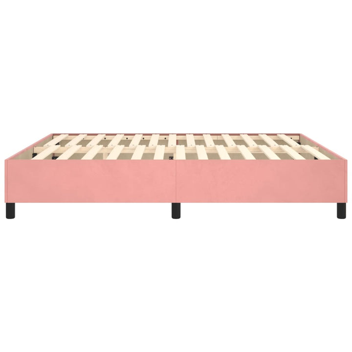 Boxspring sengeramme 180x200 cm fløjl pink