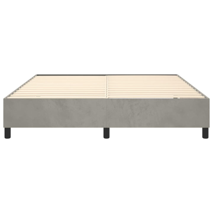 Boxspring sengeramme Lysegrå 200x200 cm Fløjl