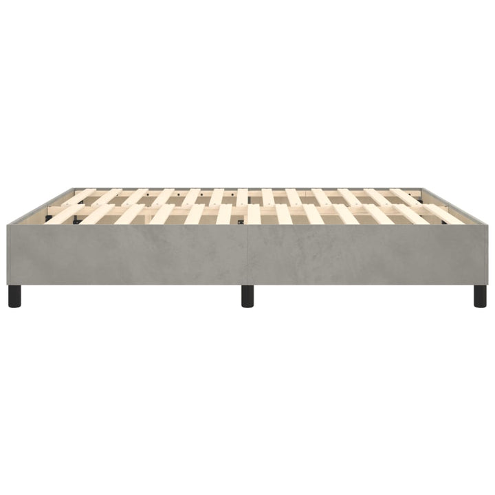 Boxspring sengeramme Lysegrå 200x200 cm Fløjl