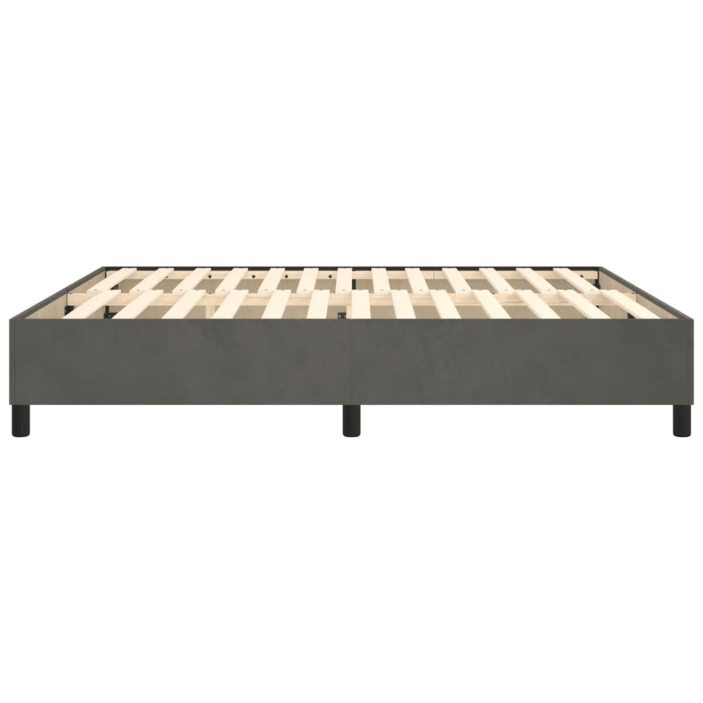 Boxspring sengeramme Mørkegrå 200x200 cm Fløjl