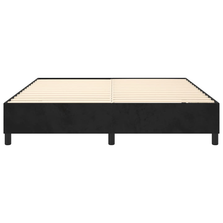 Boxspring sengeramme Sort 200x200 cm Fløjl
