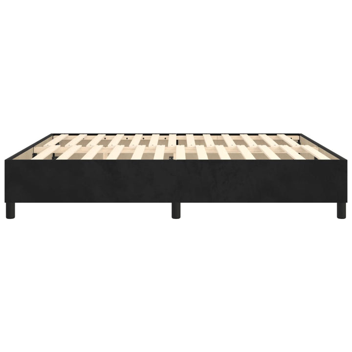 Boxspring sengeramme Sort 200x200 cm Fløjl