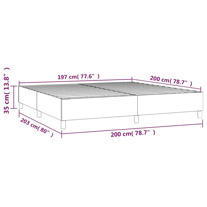 Boxspring sengeramme Mørkegrøn 200x200 cm Fløjl