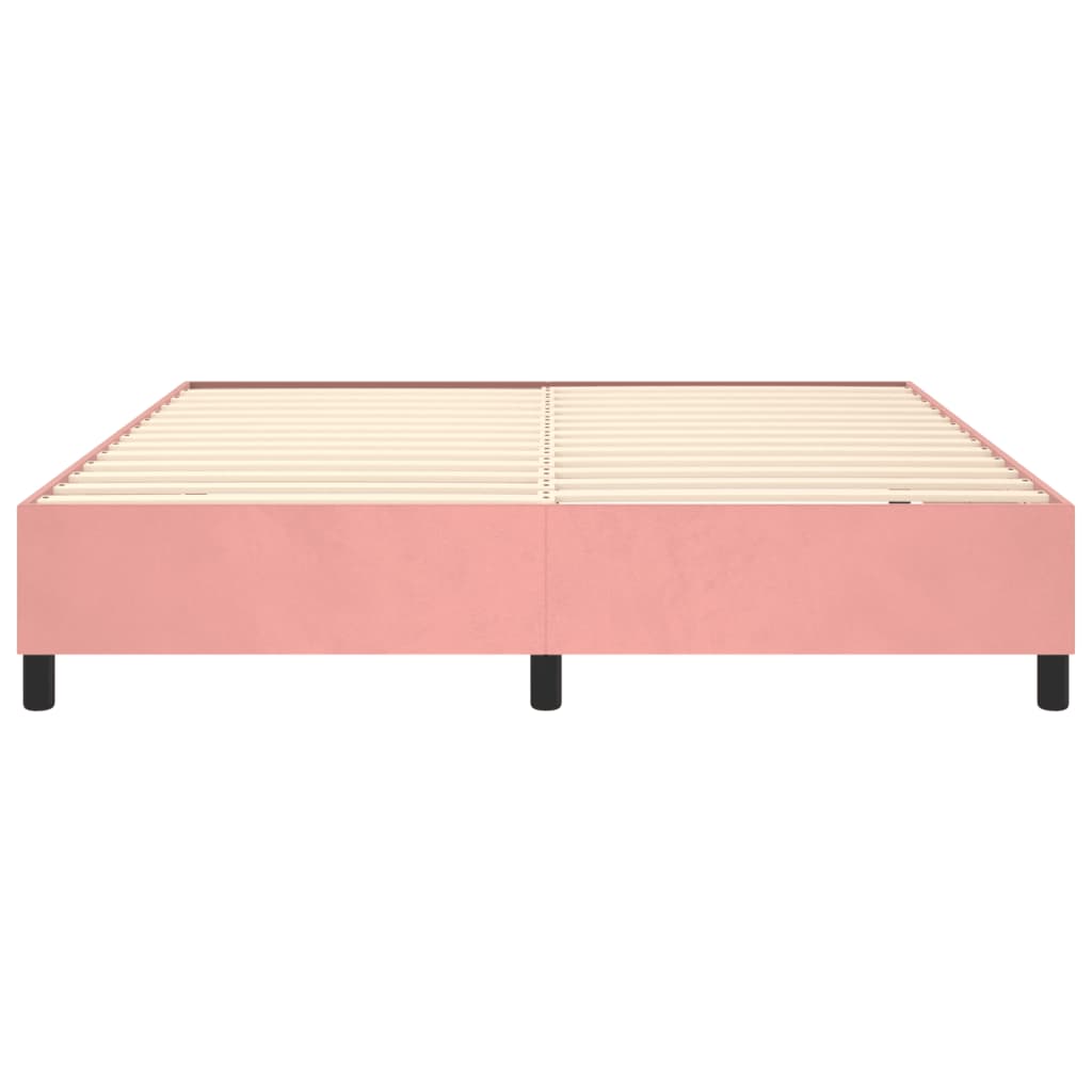Boxspring sengeramme 200x200 cm fløjl pink