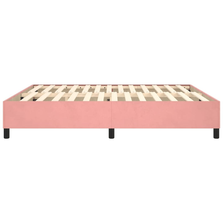 Boxspring sengeramme 200x200 cm fløjl pink
