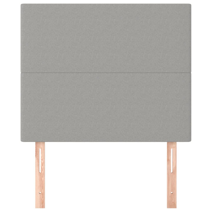 sengegavl lysegrå 80x5x118/128 cm stof