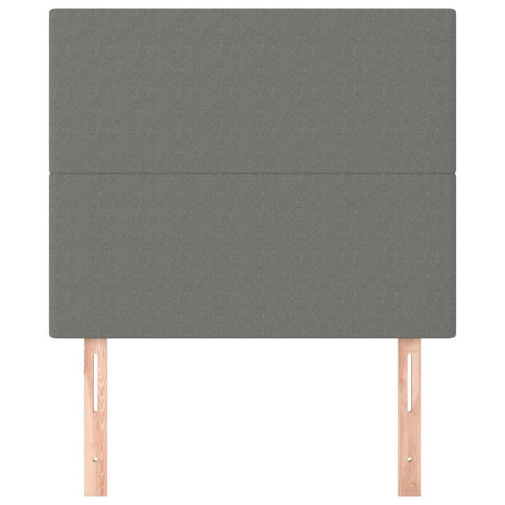 sengegavl mørkegrå 80x5x118/128 cm stof