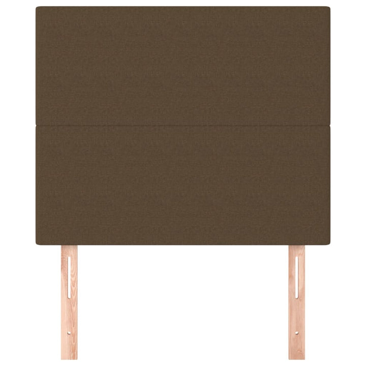 sengegavl mørkebrun 80x5x118/128 cm stof