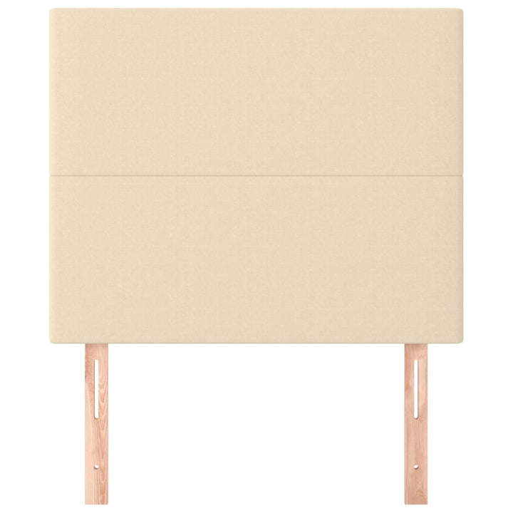 sengegavl cremefarvet 80x5x118/128 cm stof